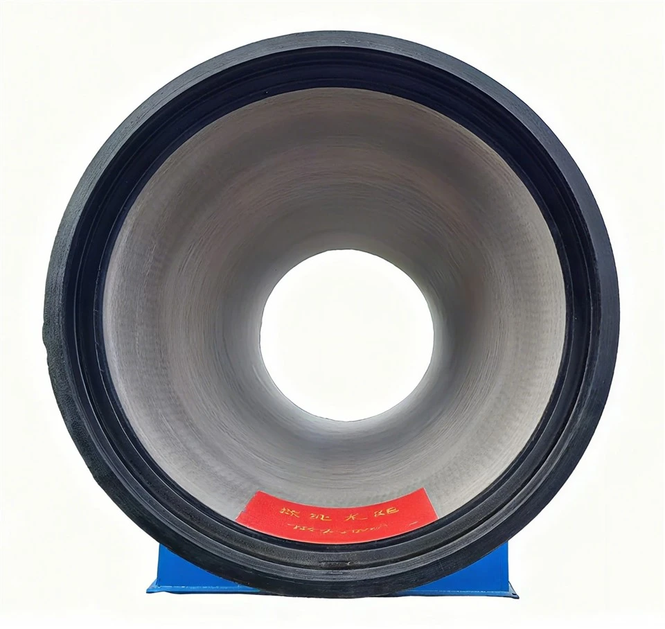The front side of ductile iron pipe